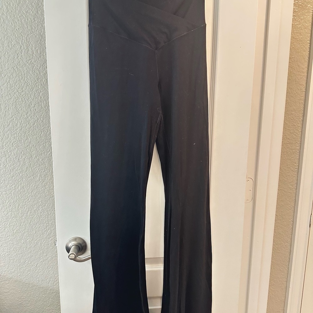 Aerie Black Wide Leg High-Rise Pants